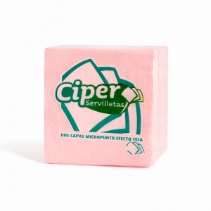 servilletas de papel de doble capa color rosa