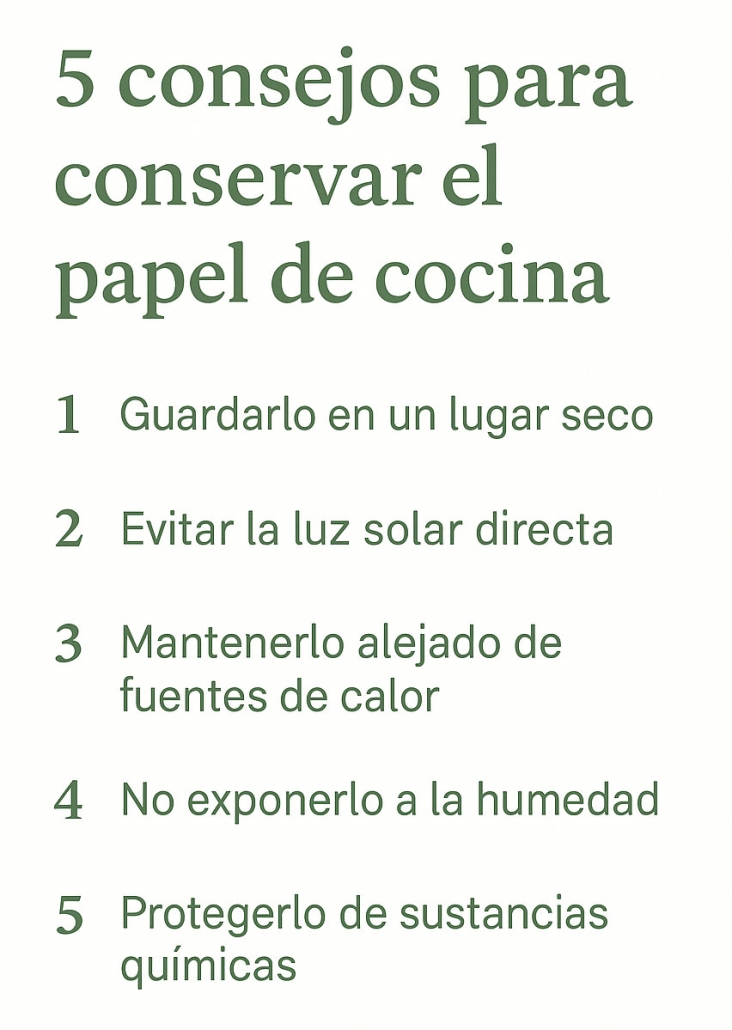 consejos para conservar papel de cocina